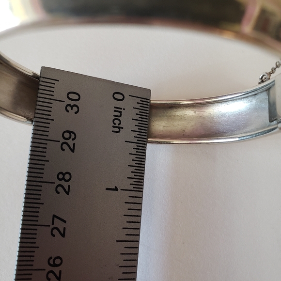 Vintage 1940s-'50s, Sterling silver floral etched bracelet. - Picture 5 of 12